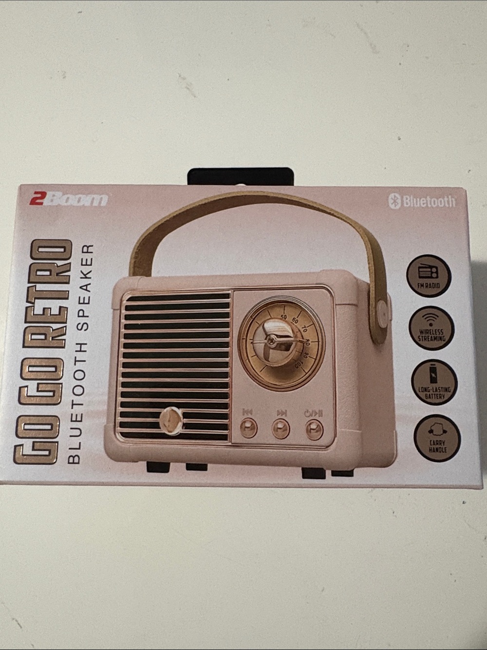 Go Go Retro Bluetooth Speaker - Rose Gold Vintage Design